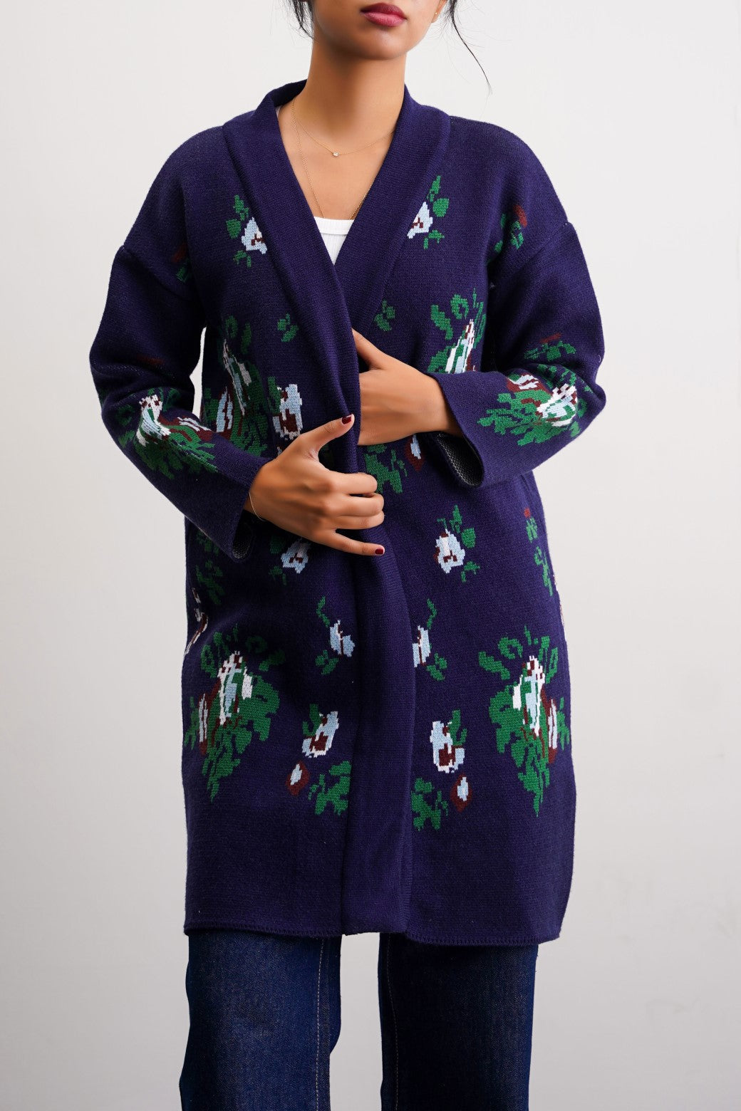 ROSES JACQUARD CARDIGAN