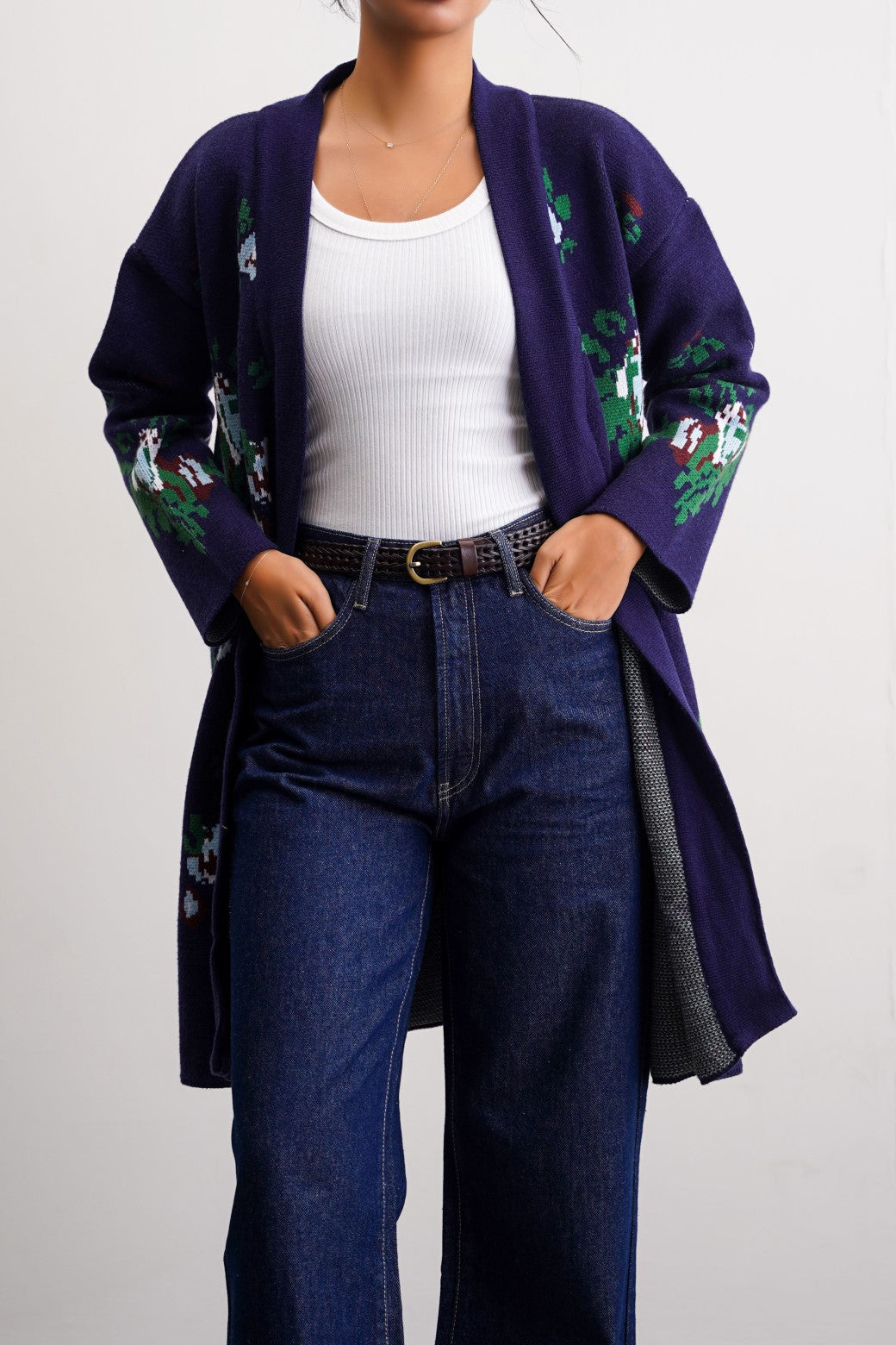 ROSES JACQUARD CARDIGAN
