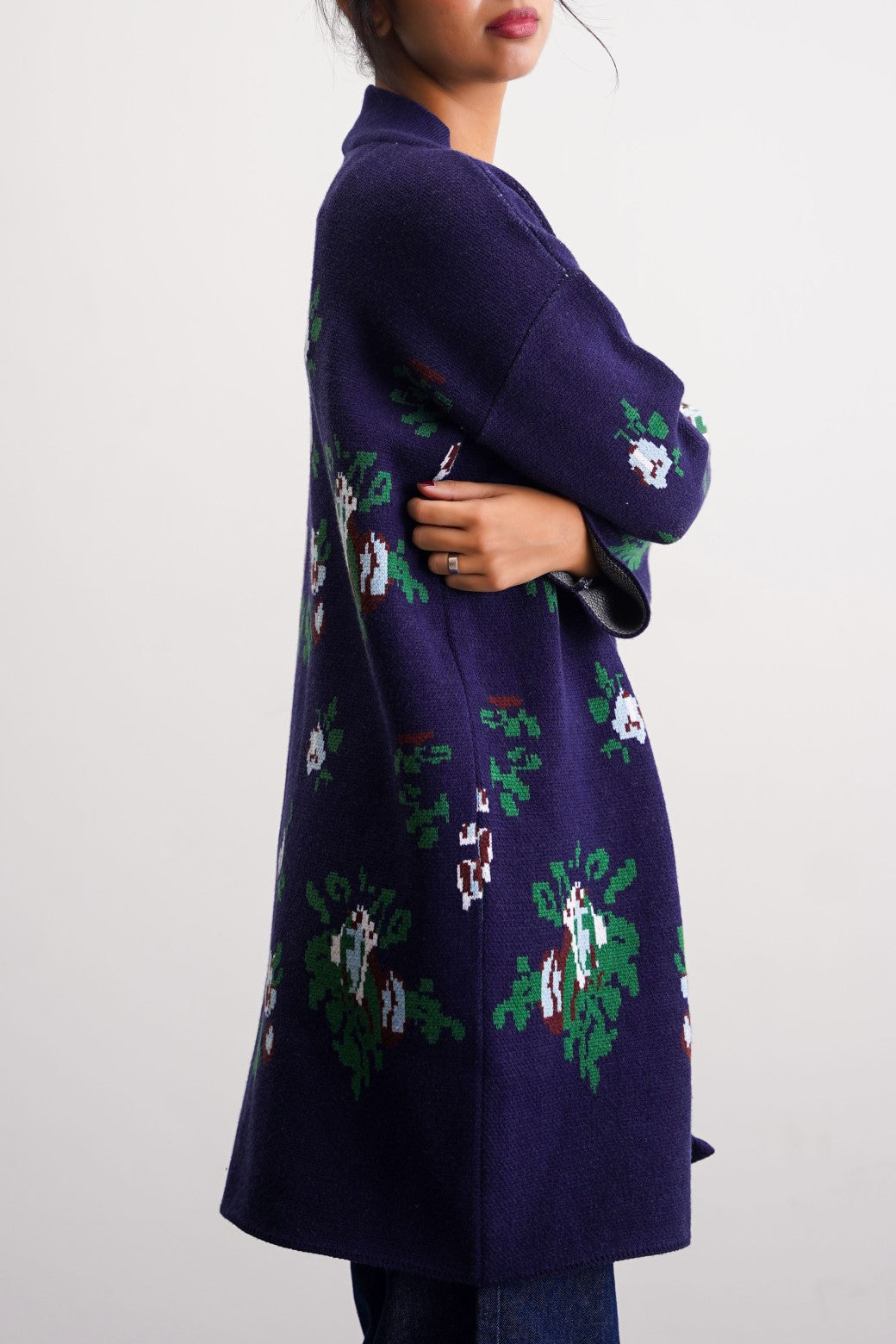 ROSES JACQUARD CARDIGAN