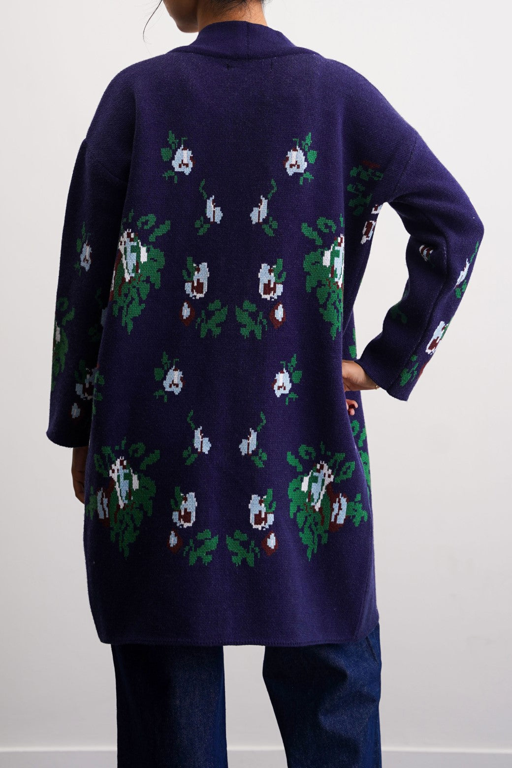 ROSES JACQUARD CARDIGAN