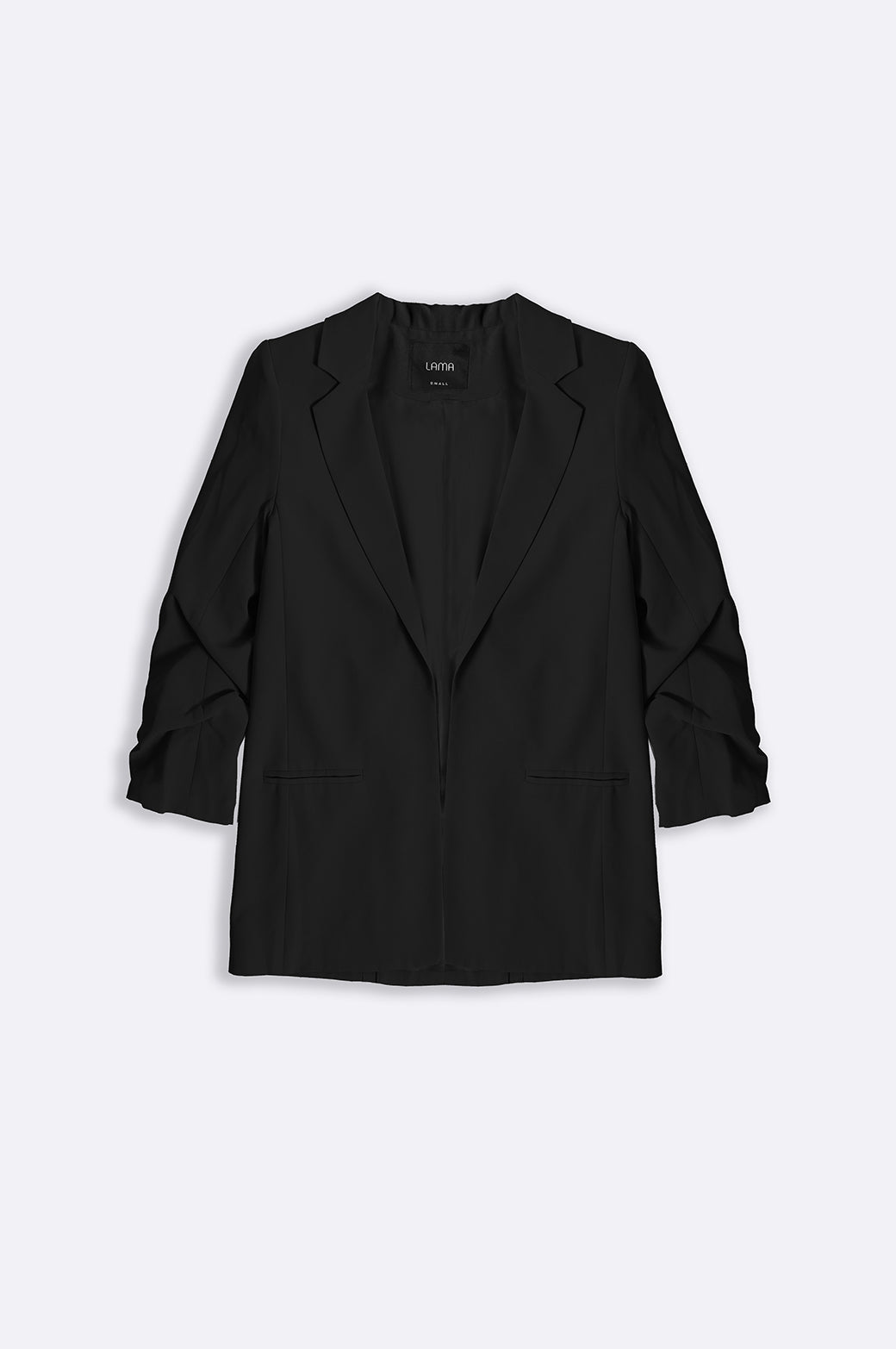 BASIC BLAZER WITH RUCHED SLEEVE