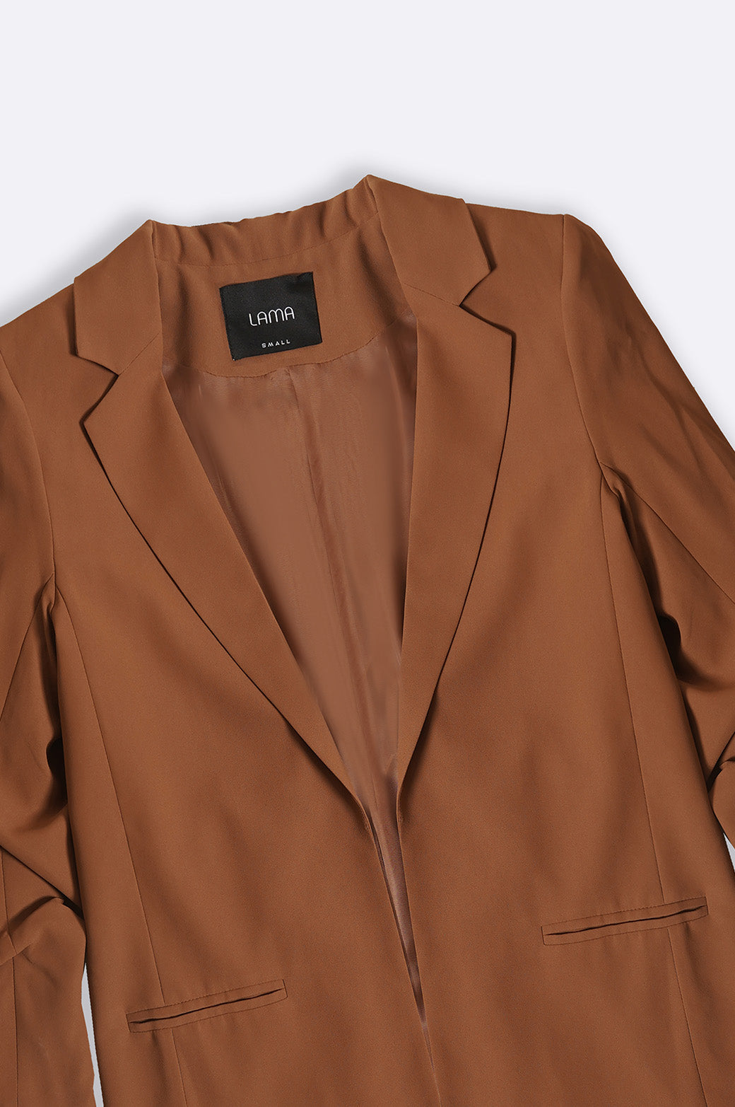 BASIC BLAZER WITH RUCHED SLEEVE